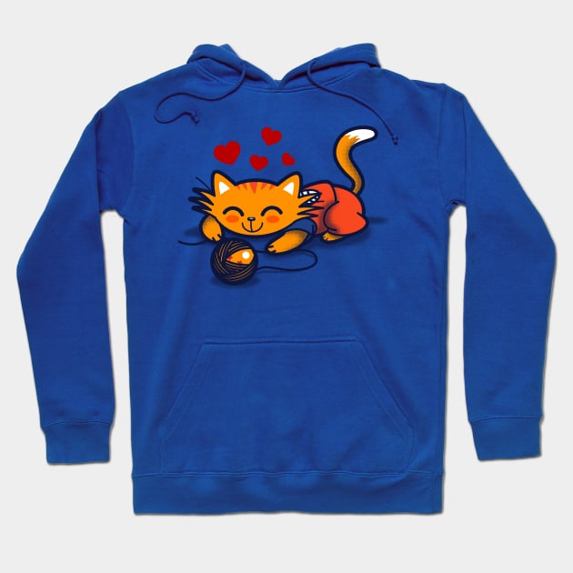 Cute Kawaii Japanese Anime Cat Gift For Cat Lovers Hoodie by BoggsNicolas